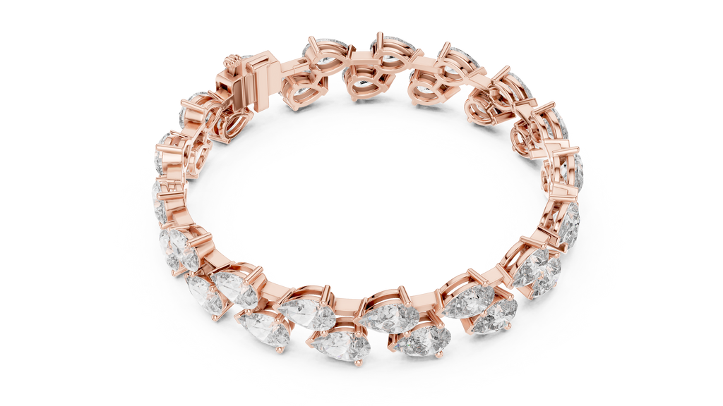 Pear Cut Diamond Tennis Bracelet