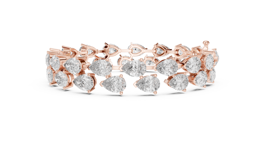 Pear Cut Diamond Tennis Bracelet