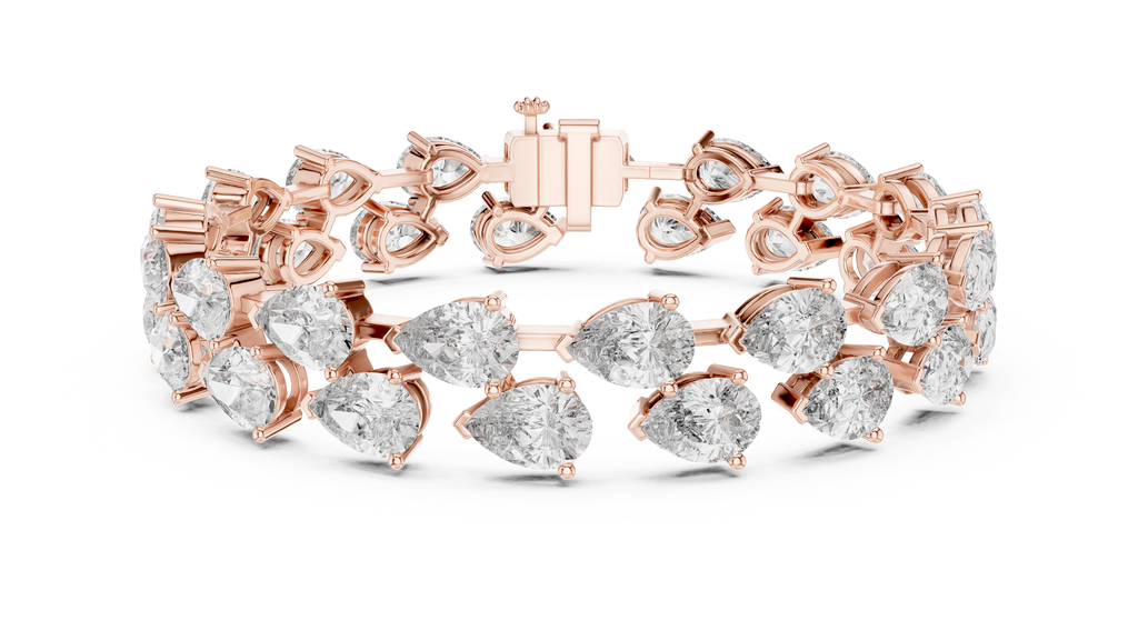 Pear Cut Diamond Tennis Bracelet
