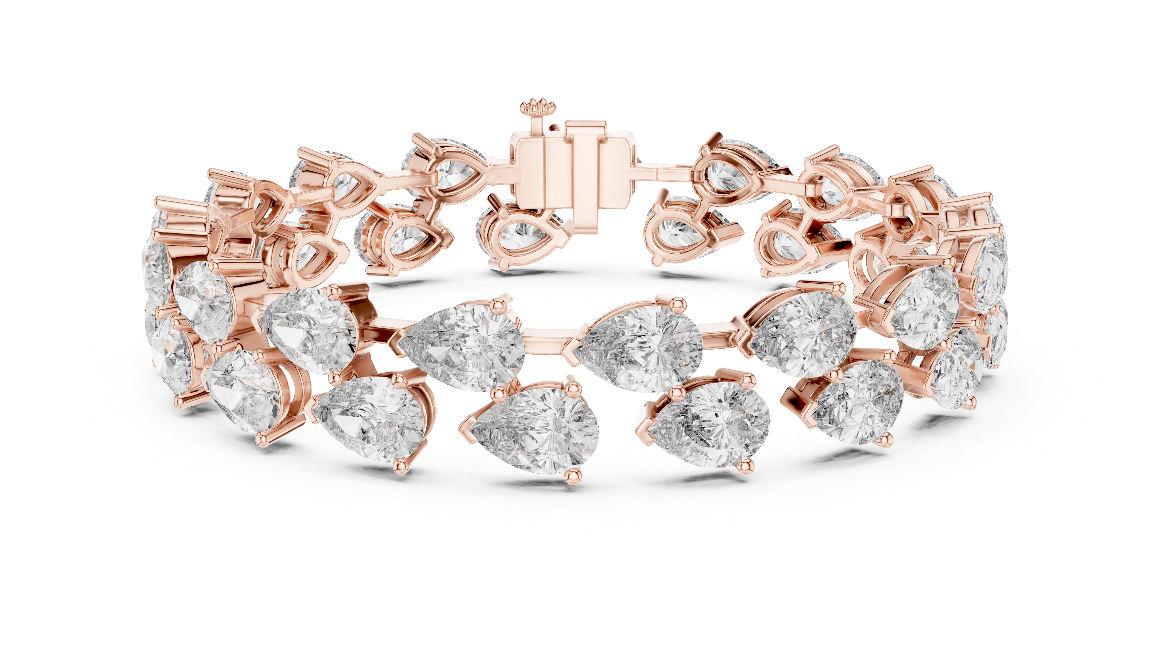 Pear Cut Diamond Tennis Bracelet