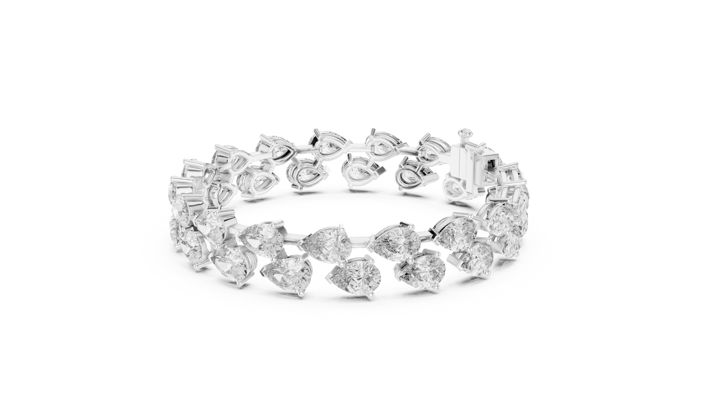 Pear Cut Diamond Tennis Bracelet