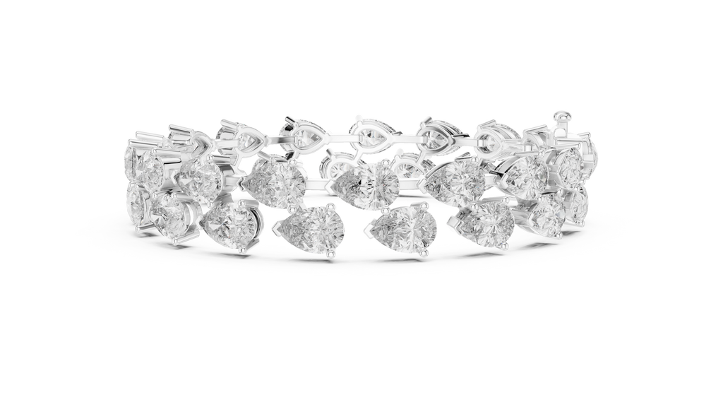Pear Cut Diamond Tennis Bracelet