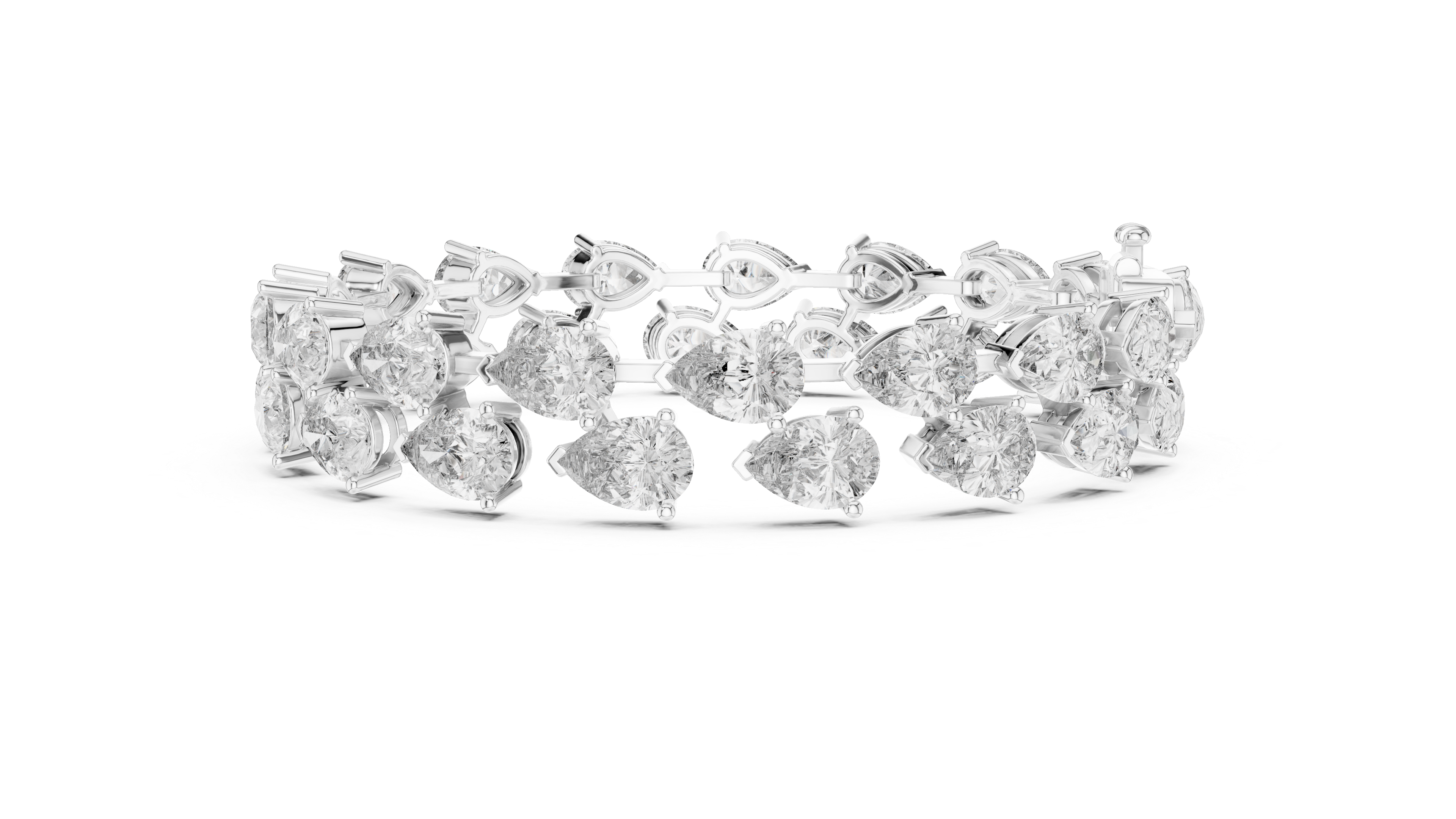 Pear Cut Diamond Tennis Bracelet