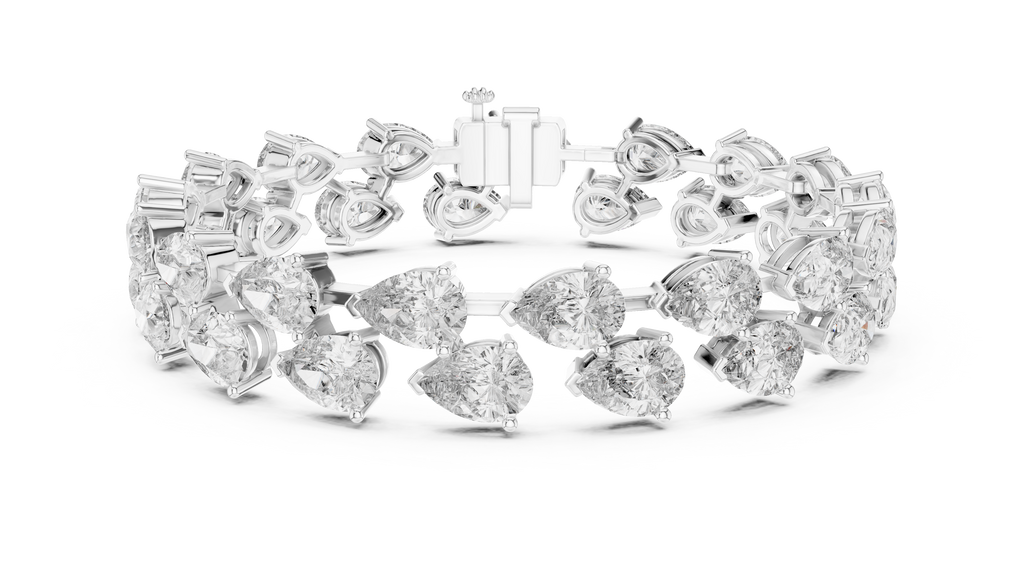 Pear Cut Diamond Tennis Bracelet