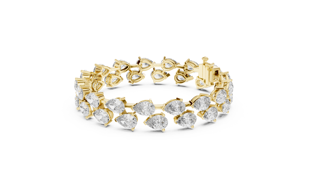 Pear Cut Diamond Tennis Bracelet