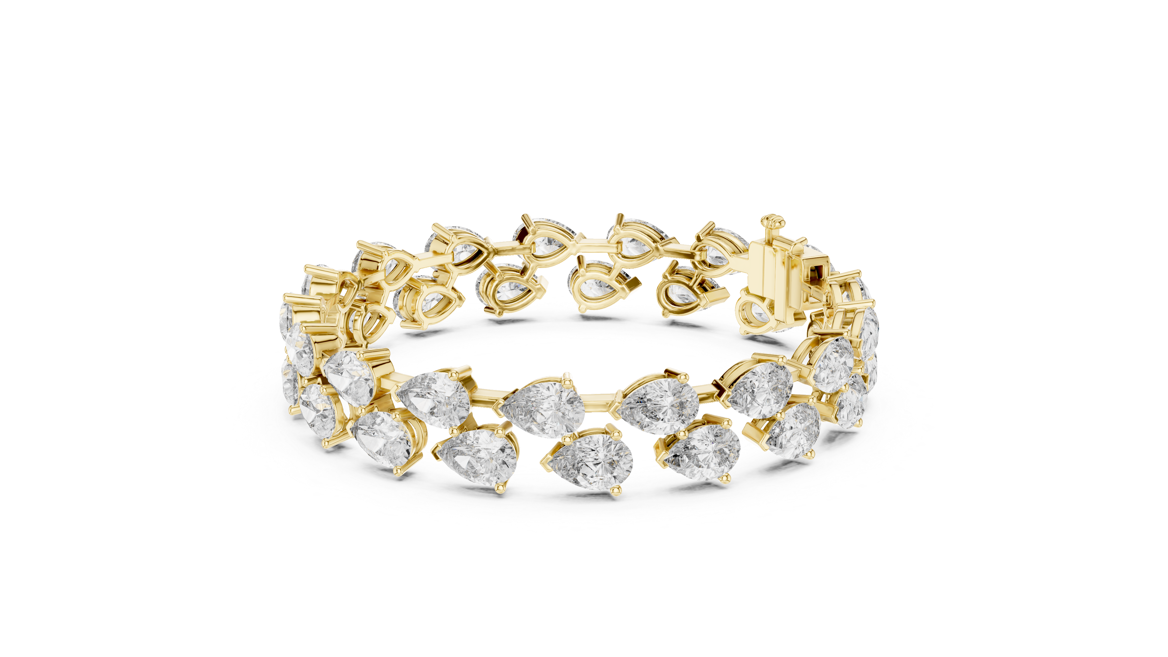 Pear Cut Diamond Tennis Bracelet