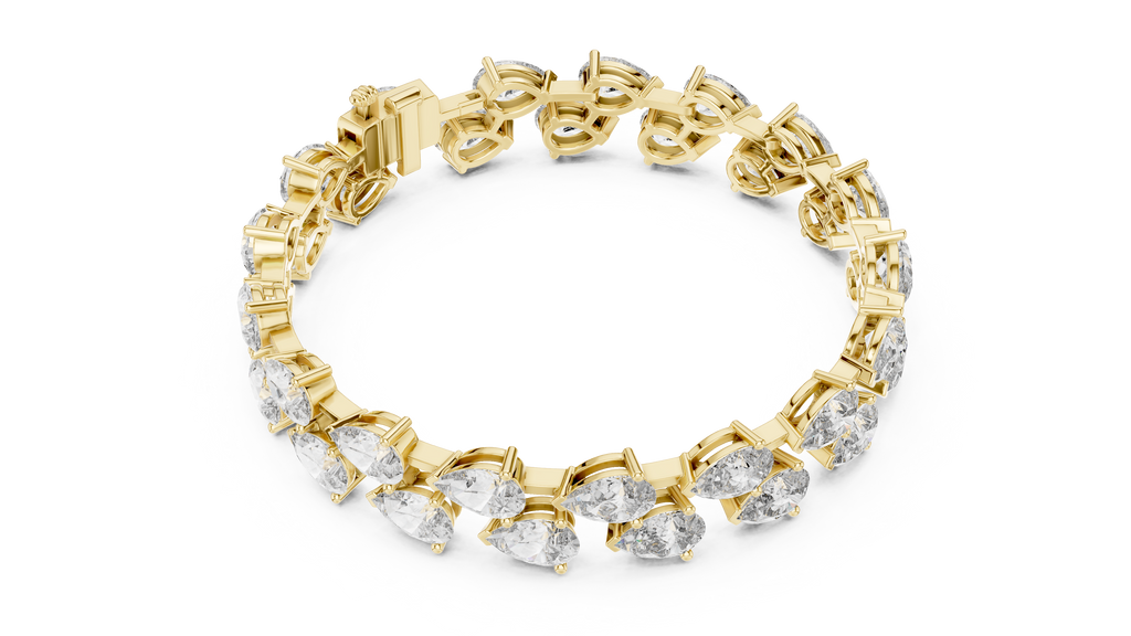 Pear Cut Diamond Tennis Bracelet