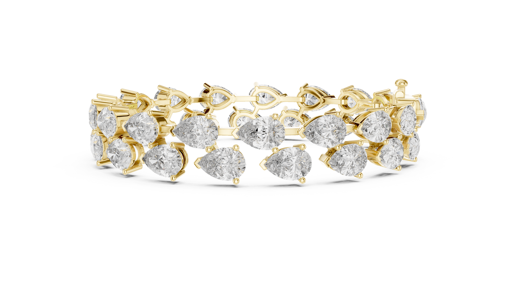 Pear Cut Diamond Tennis Bracelet