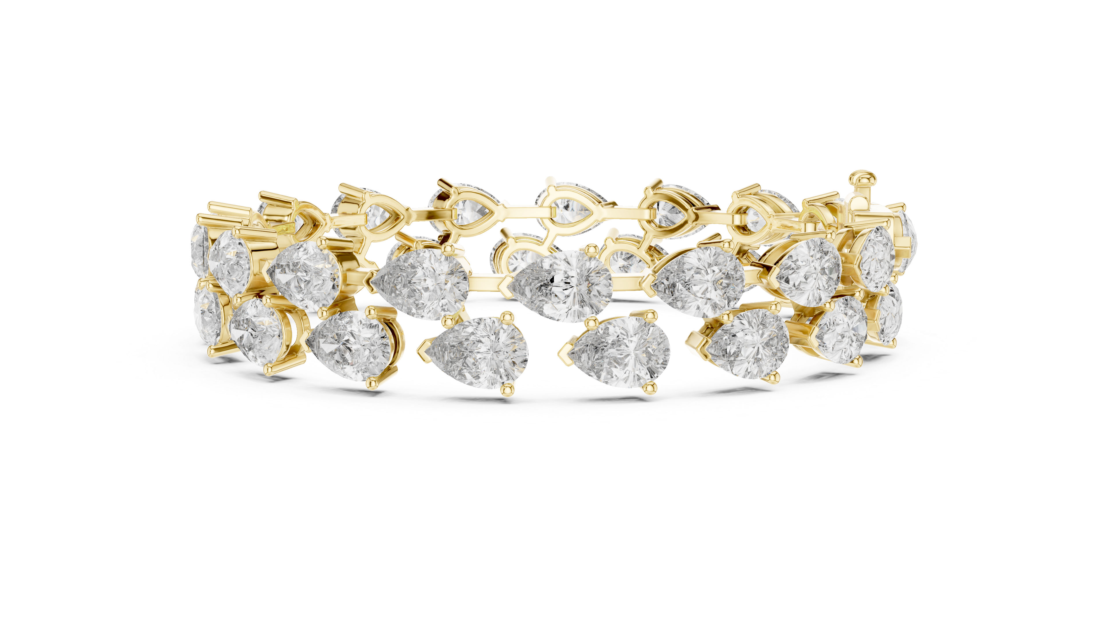 Pear Cut Diamond Tennis Bracelet