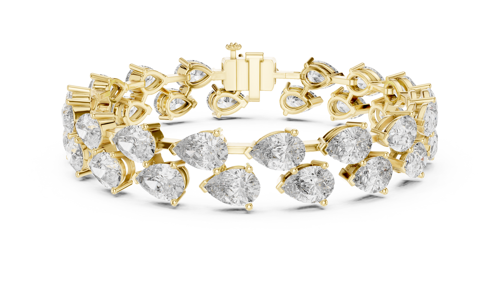Pear Cut Diamond Tennis Bracelet