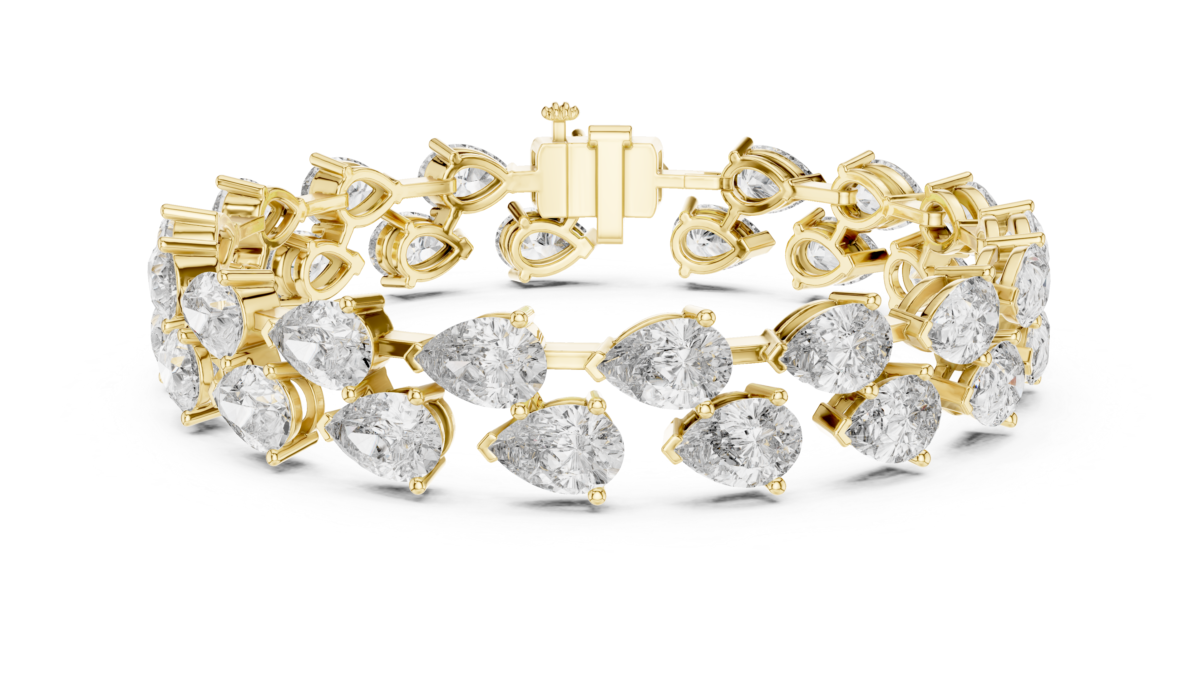 Pear Cut Diamond Tennis Bracelet