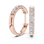 Round Diamond Inside-Out Hoop Earrings