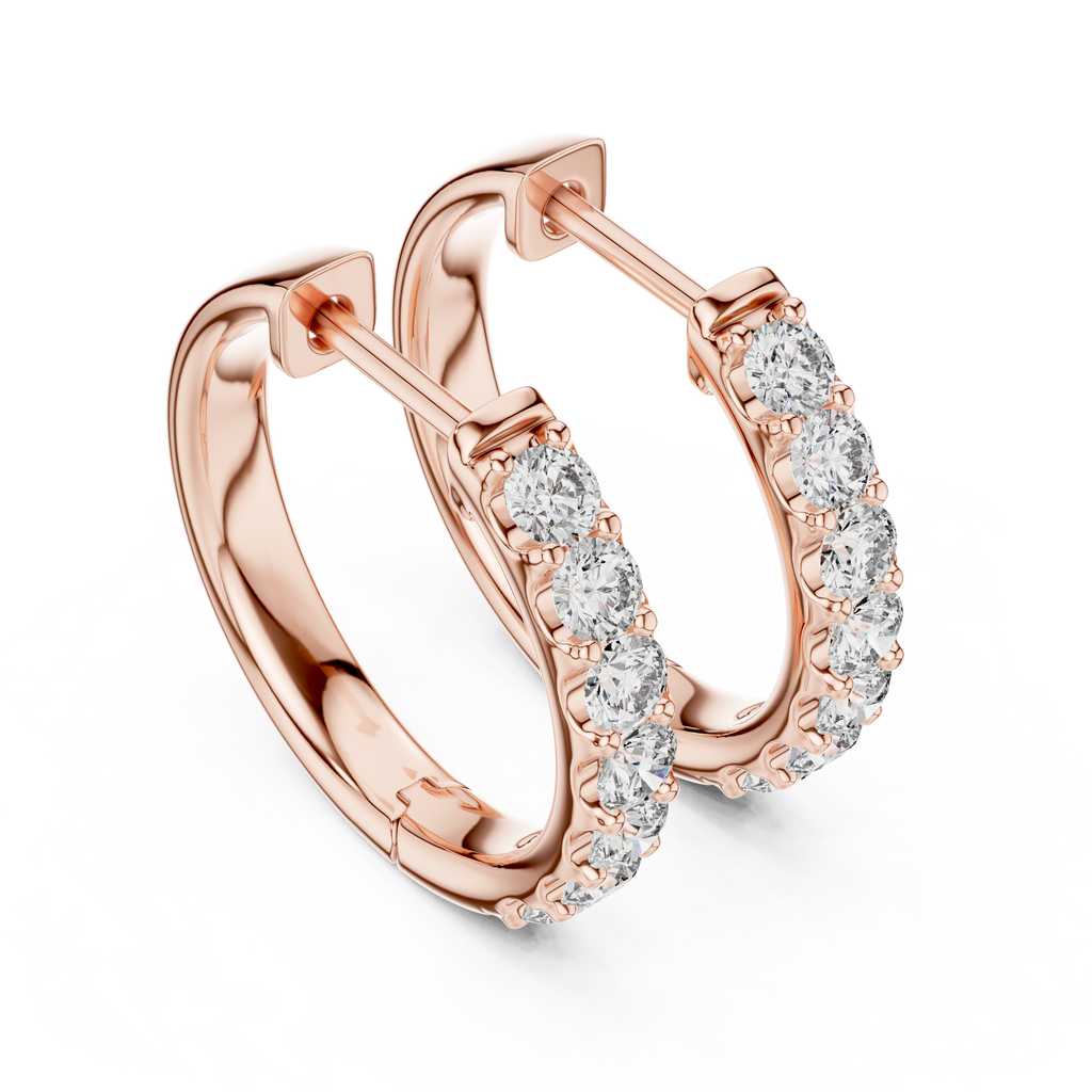 Round Diamond Inside-Out Hoop Earrings
