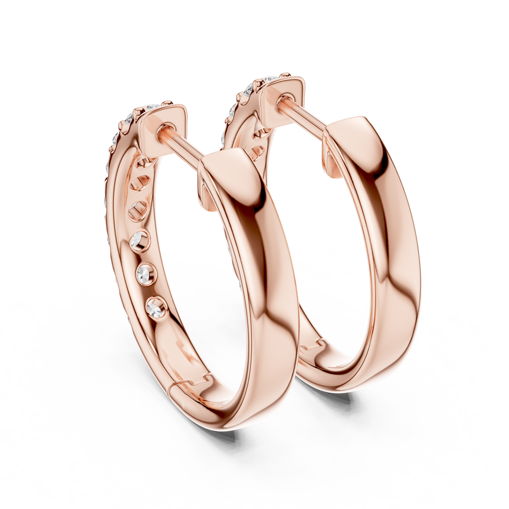 Round Diamond Inside-Out Hoop Earrings
