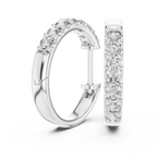 Round Diamond Inside-Out Hoop Earrings