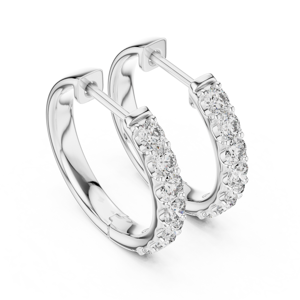 Round Diamond Inside-Out Hoop Earrings