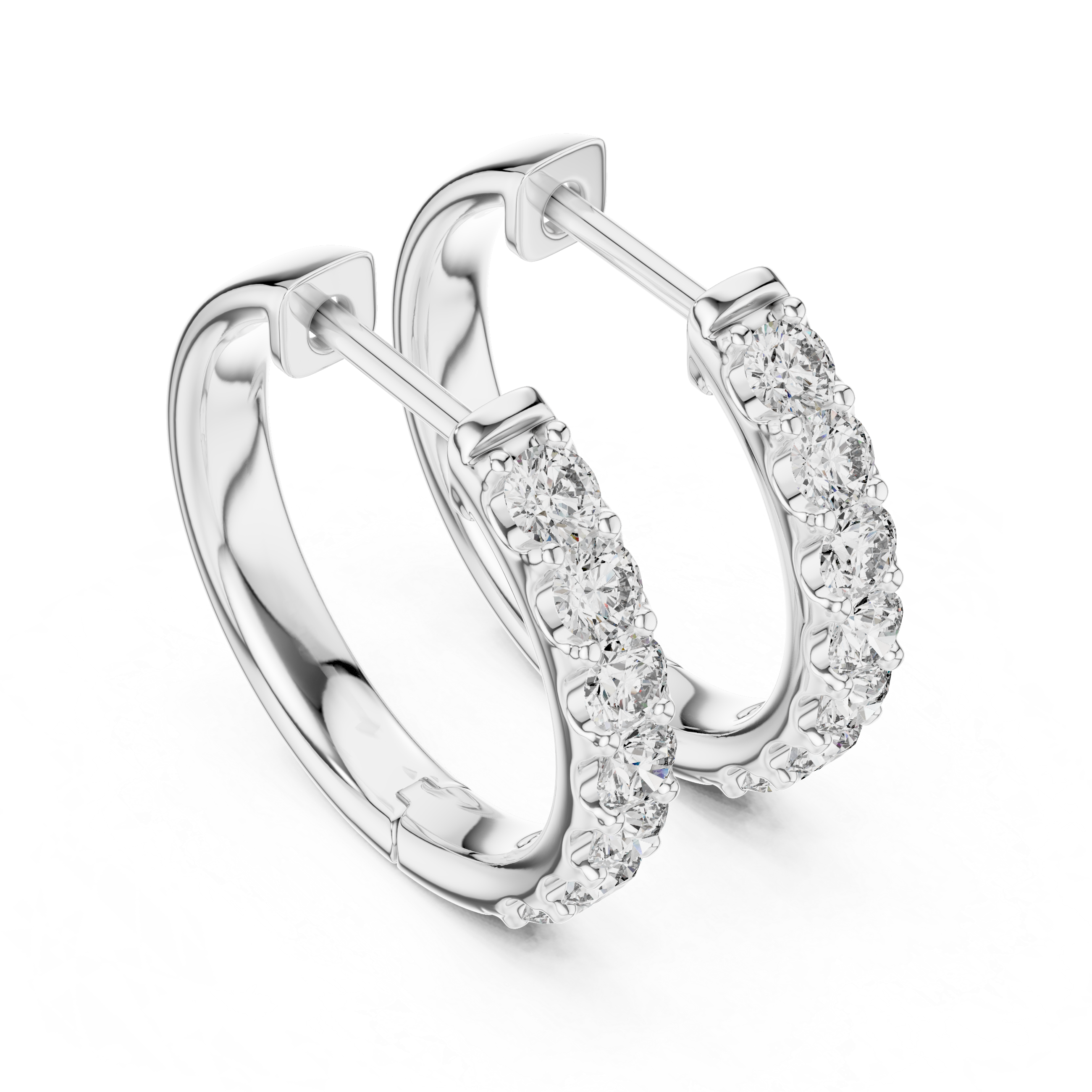 Round Diamond Inside-Out Hoop Earrings