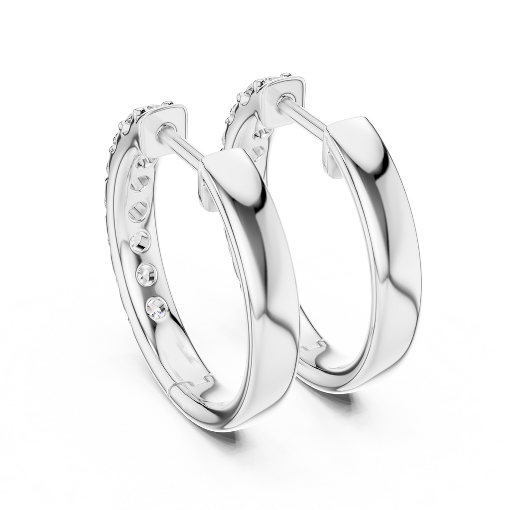 Round Diamond Inside-Out Hoop Earrings