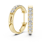 Round Diamond Inside-Out Hoop Earrings