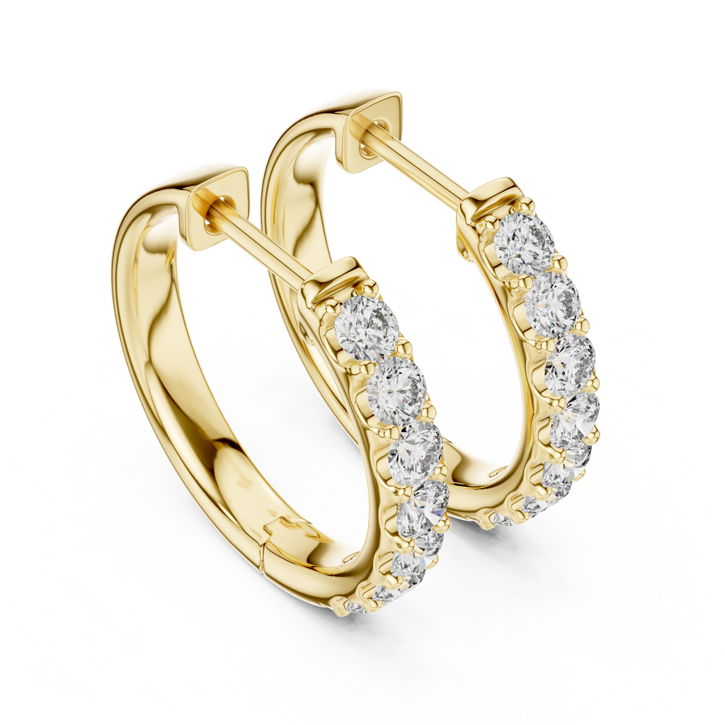 Round Diamond Inside-Out Hoop Earrings