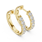 Round Diamond Inside-Out Hoop Earrings
