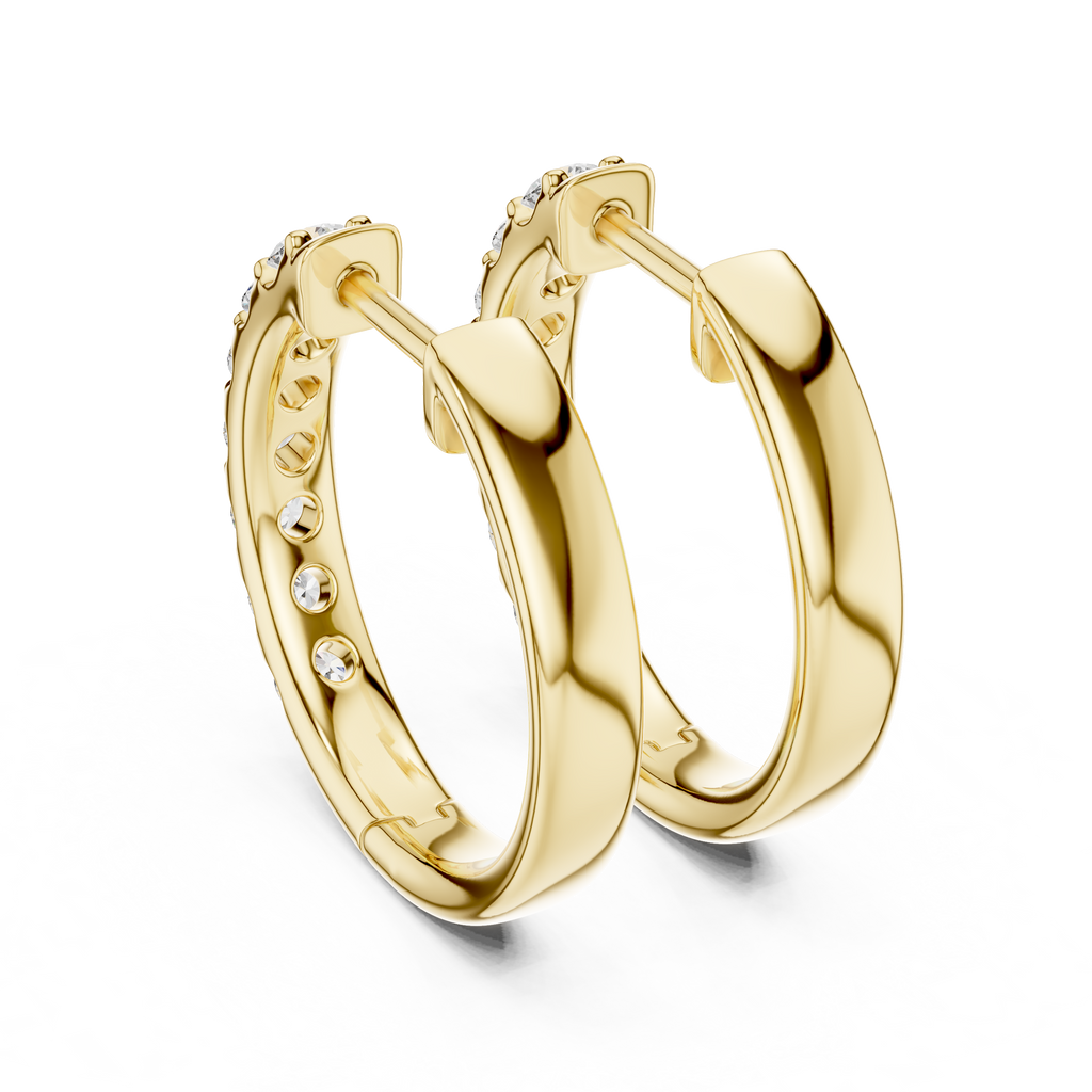 Round Diamond Inside-Out Hoop Earrings