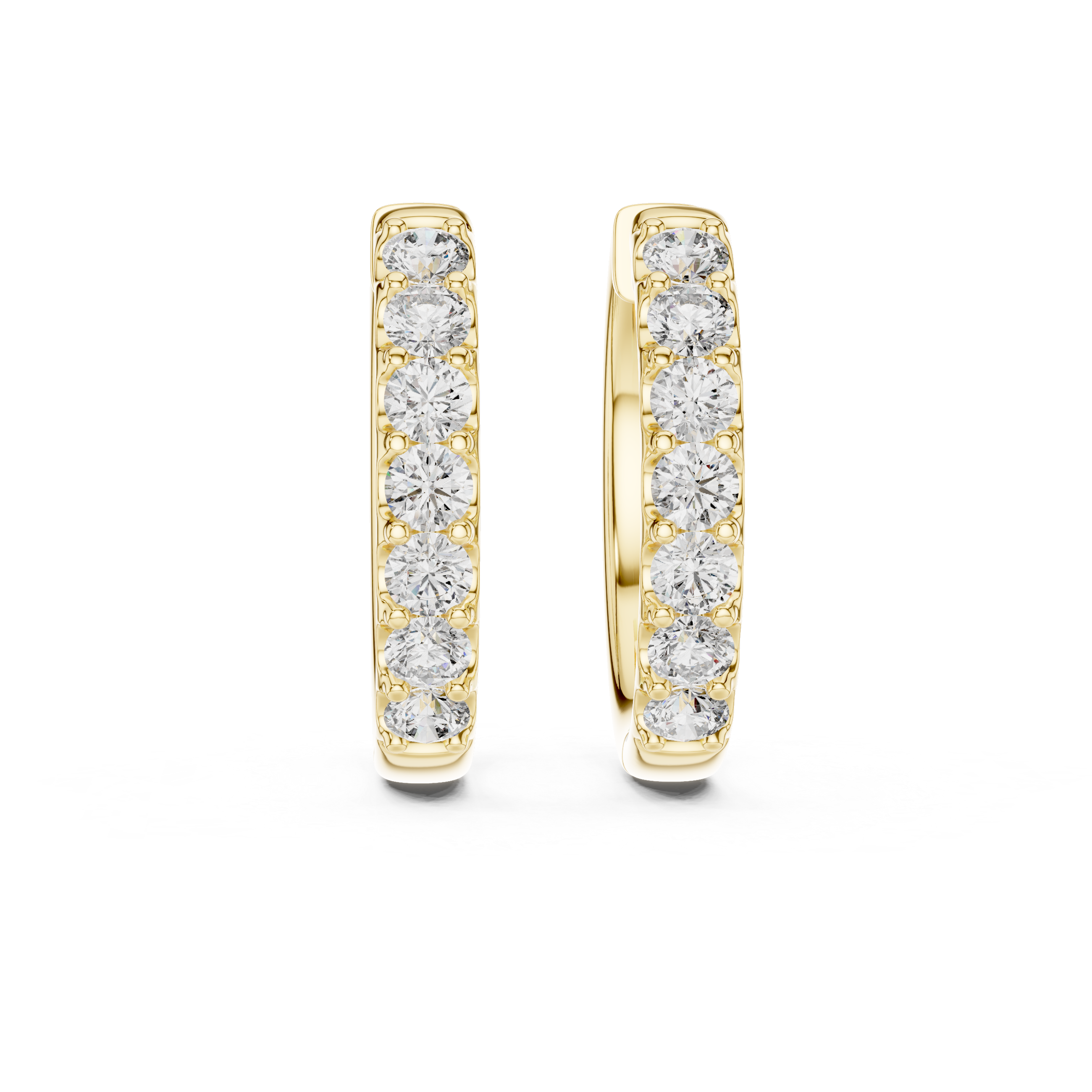 Round Diamond Inside-Out Hoop Earrings