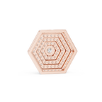 Round Diamond Hexagon Pendant Necklace