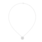 Round Diamond Hexagon Pendant Necklace