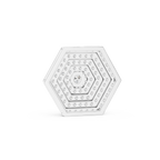 Round Diamond Hexagon Pendant Necklace