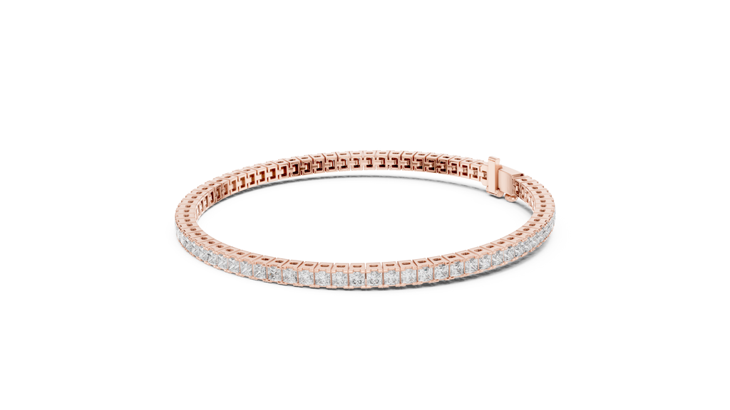 Princess Cut Diamond Tennis Bracelet