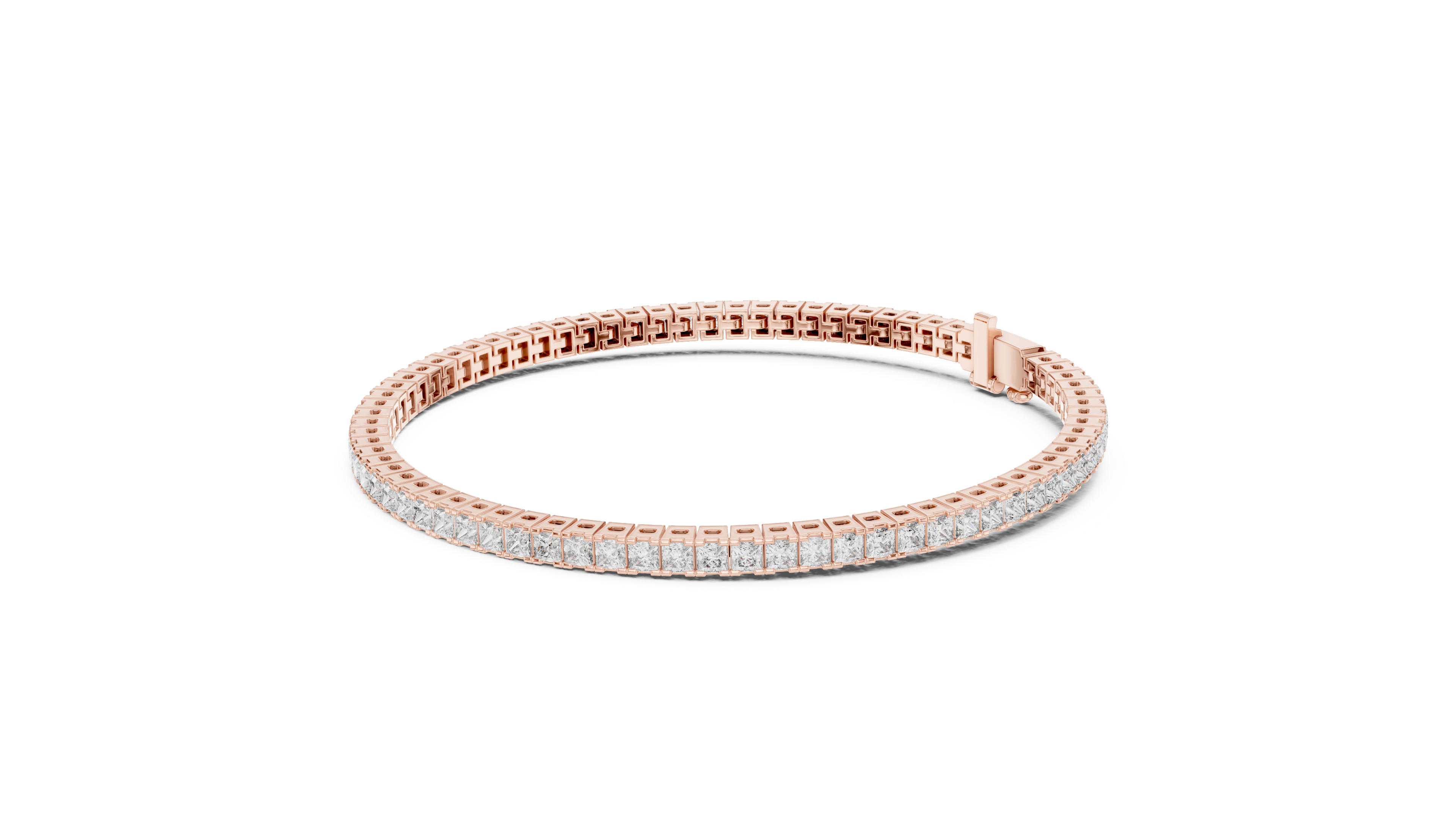Princess Cut Diamond Tennis Bracelet