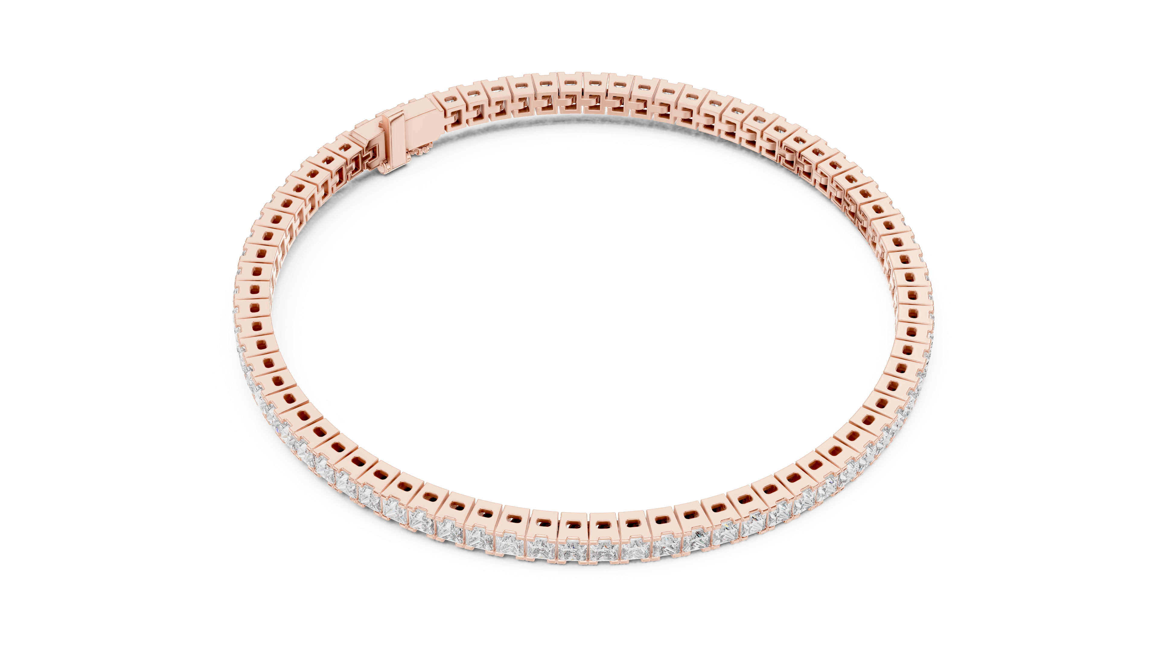 Princess Cut Diamond Tennis Bracelet