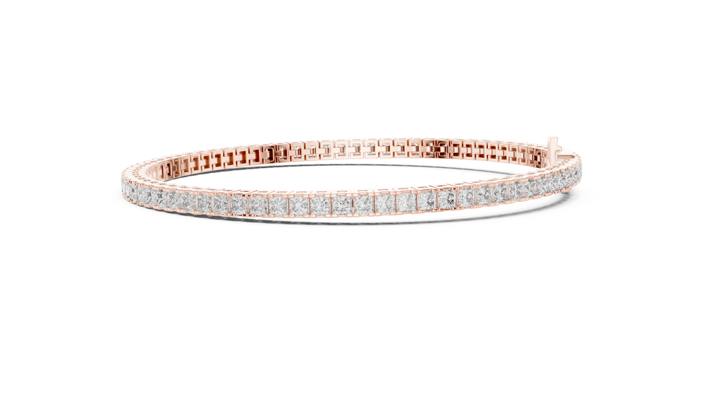 Princess Cut Diamond Tennis Bracelet