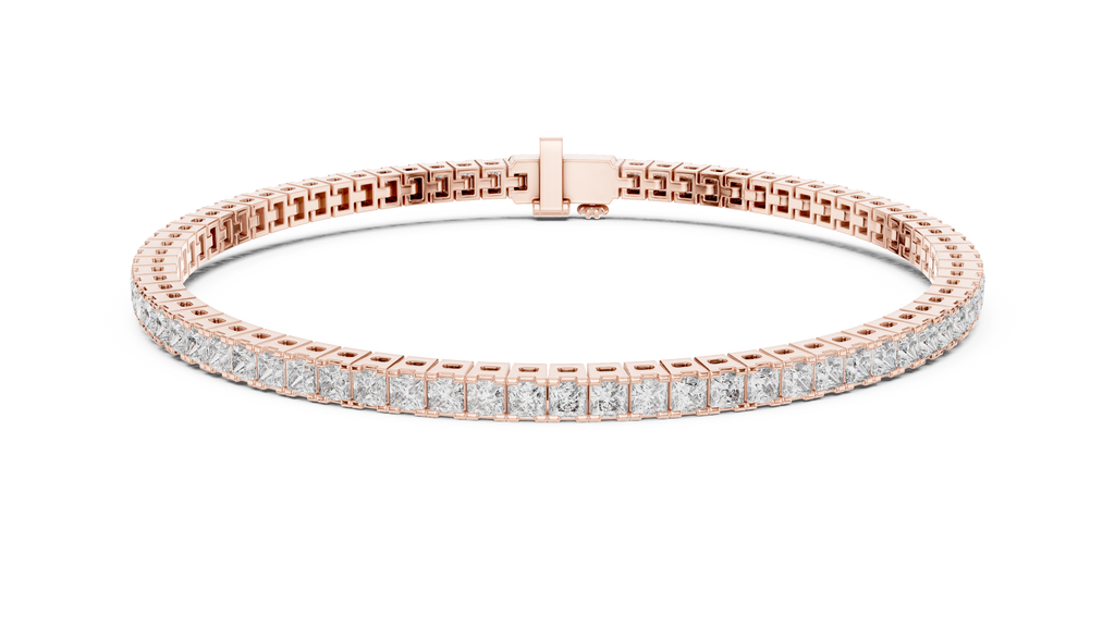 Princess Cut Diamond Tennis Bracelet