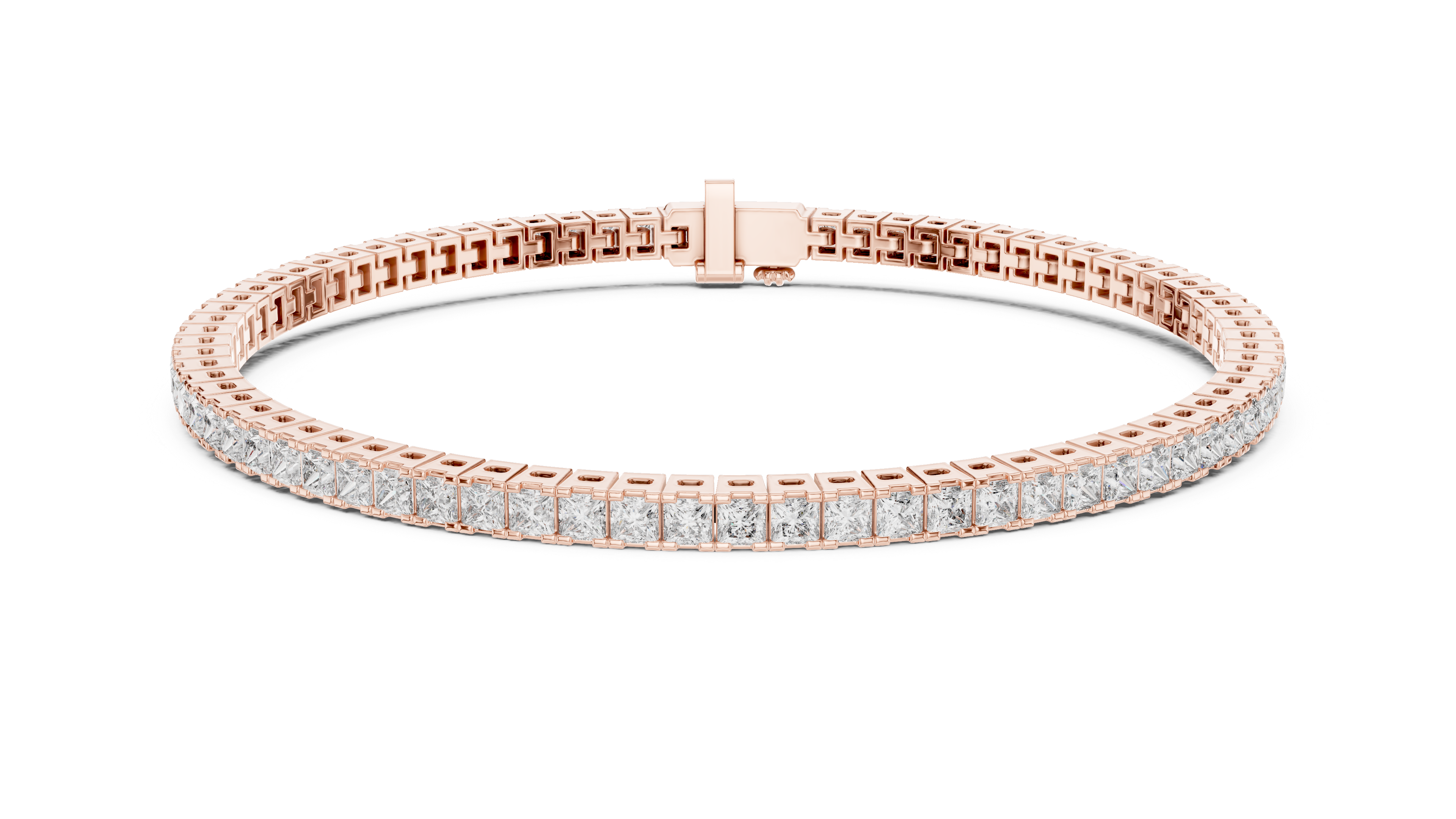 Princess Cut Diamond Tennis Bracelet