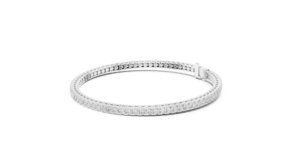 Princess Cut Diamond Tennis Bracelet