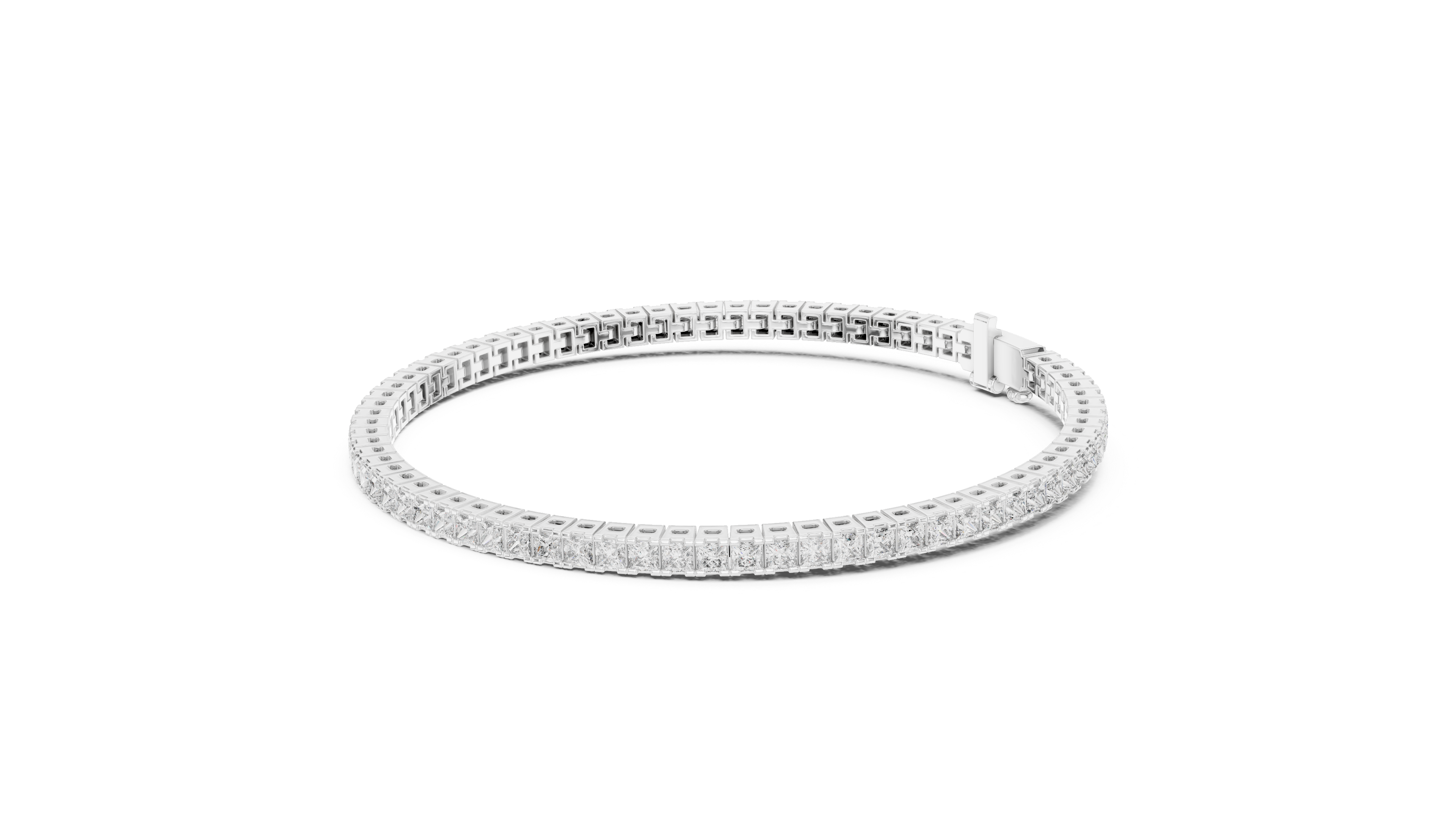 Princess Cut Diamond Tennis Bracelet