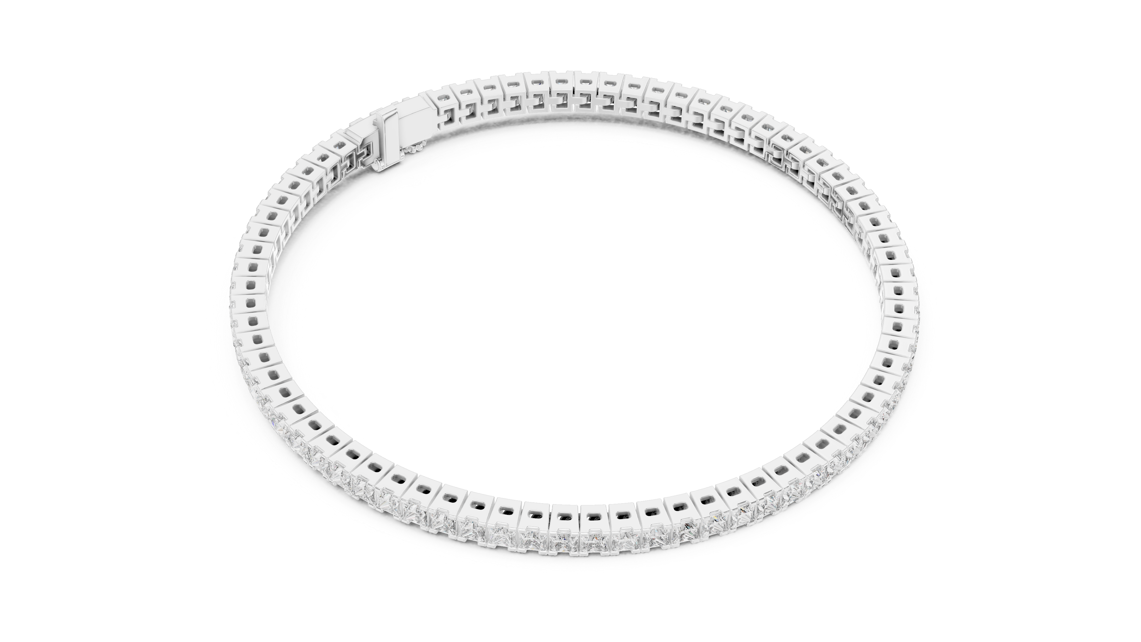 Princess Cut Diamond Tennis Bracelet