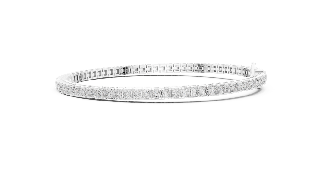 Princess Cut Diamond Tennis Bracelet