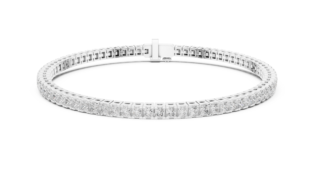 Princess Cut Diamond Tennis Bracelet