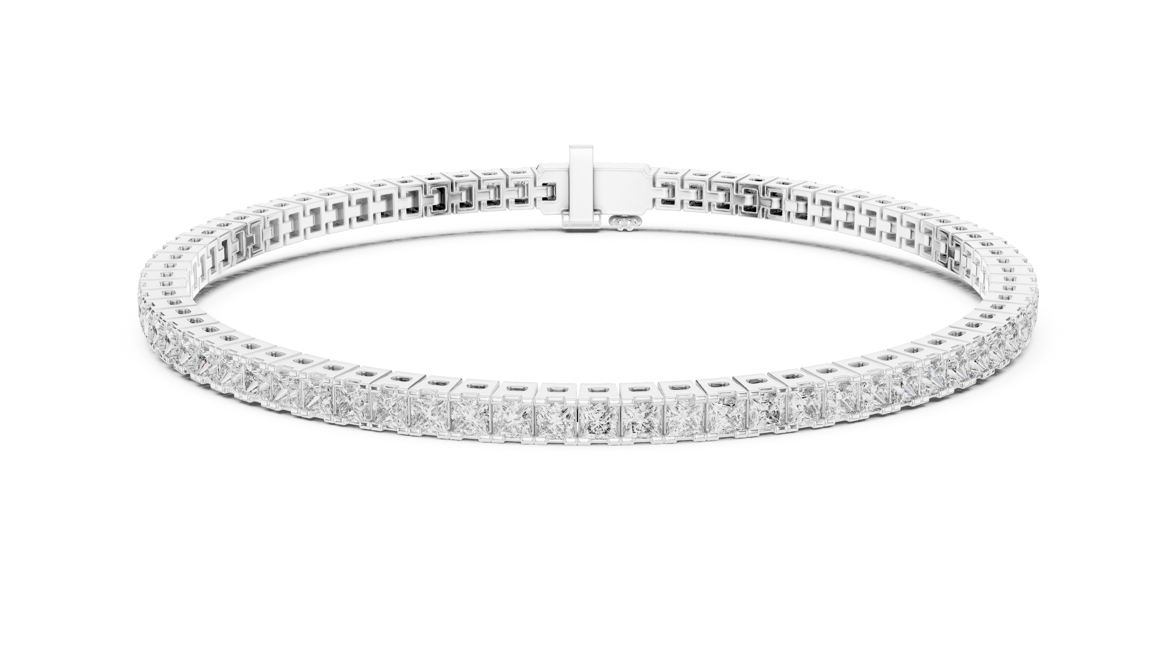 Princess Cut Diamond Tennis Bracelet