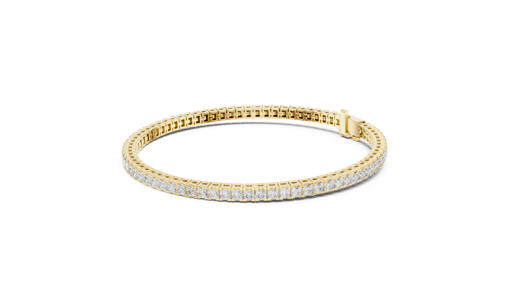 Princess Cut Diamond Tennis Bracelet