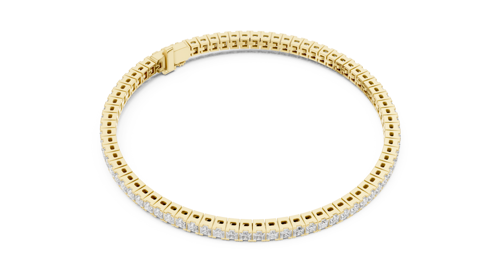 Princess Cut Diamond Tennis Bracelet