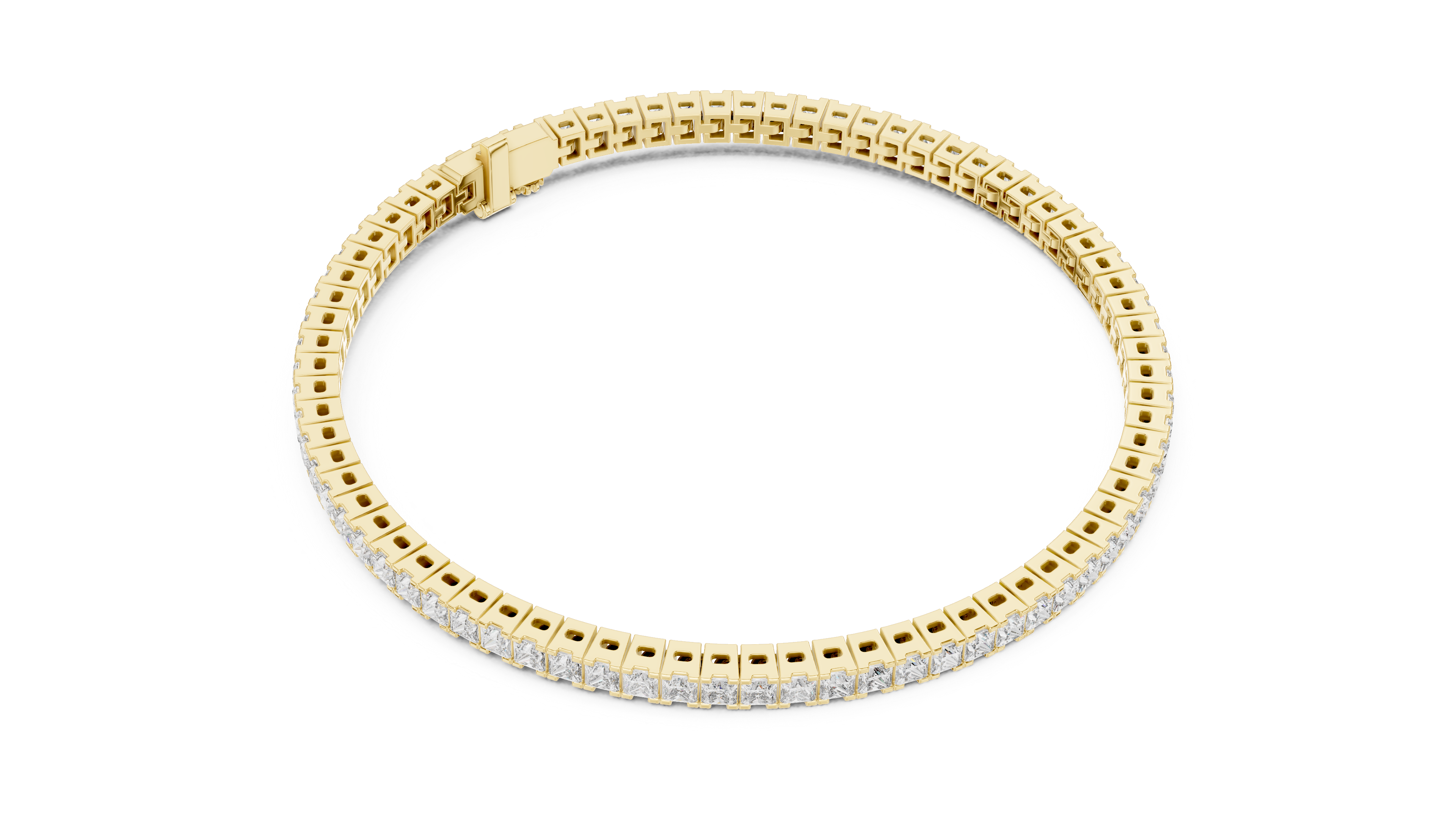 Princess Cut Diamond Tennis Bracelet