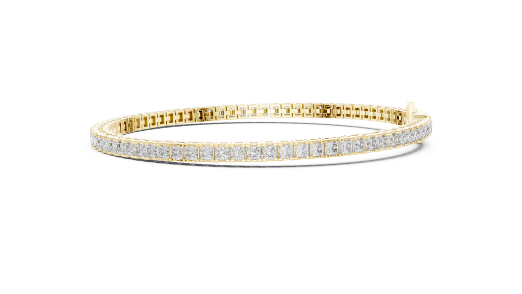 Princess Cut Diamond Tennis Bracelet