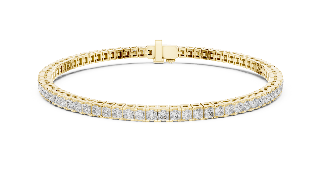 Princess Cut Diamond Tennis Bracelet