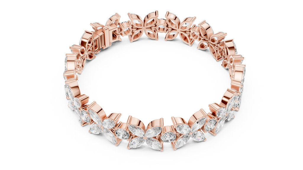 Marquise & Round Diamond Tennis Bracelet