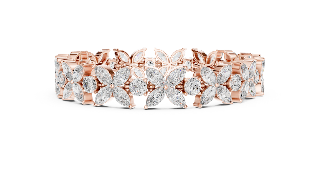 Marquise & Round Diamond Tennis Bracelet
