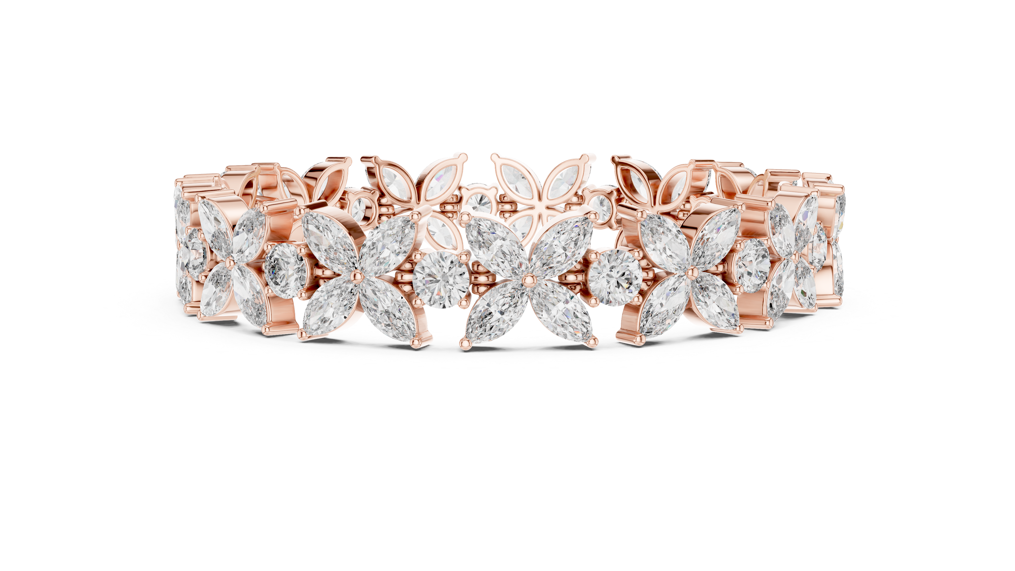 Marquise & Round Diamond Tennis Bracelet